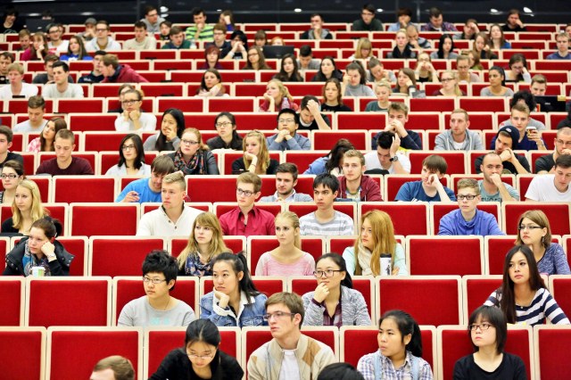 Students of Economics in Leipzig, Germany. (Credit: Jan Woitas / dpa)
