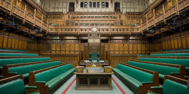 The Commons Chamber inside the Houses of Parliament. Credit: Justin Tallis - WPA Pool/Getty