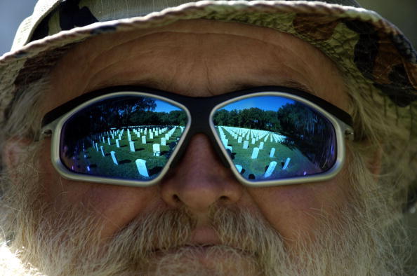 The gravestones at Florida National Cemetery on the eve of Veterans Day. Photo: Stephen Morton/Getty Images