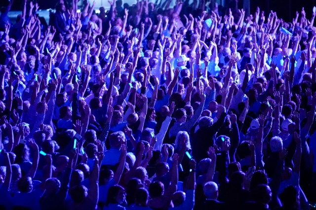 Brexit Party supporters attend the party's Big Vision Rally in Birmingham, England. Credit: Christopher Furlong/Getty Images