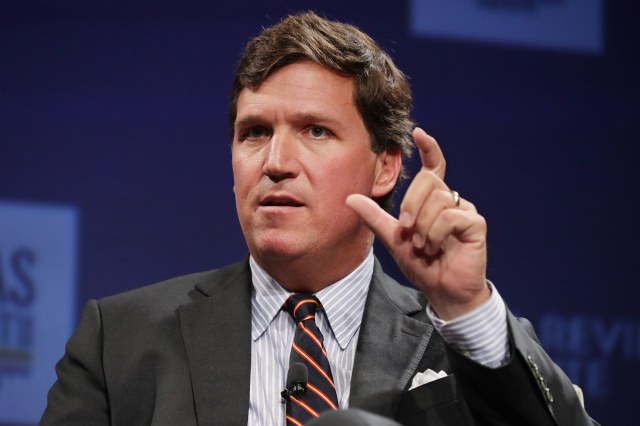 Tucker Carlson and Tucker Carlson are done with Donald Trump. (Photo by Chip Somodevilla/Getty Images)