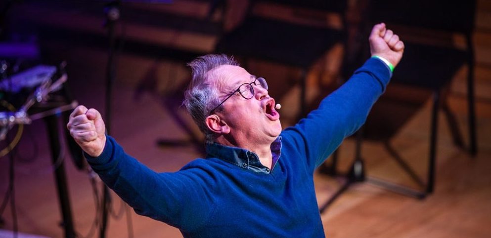 Robin Ince performs last last year's Nine Lessons and Carols for Godless People.