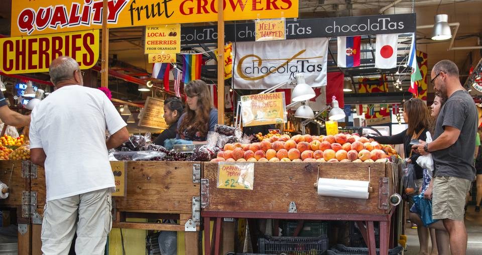 A food market in Vancouver, British Columbia