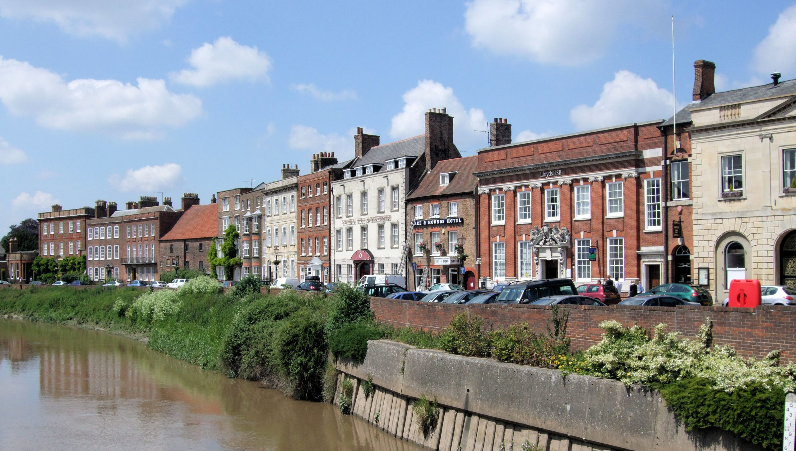 Wisbech town in the Fens of Cambridgeshire
