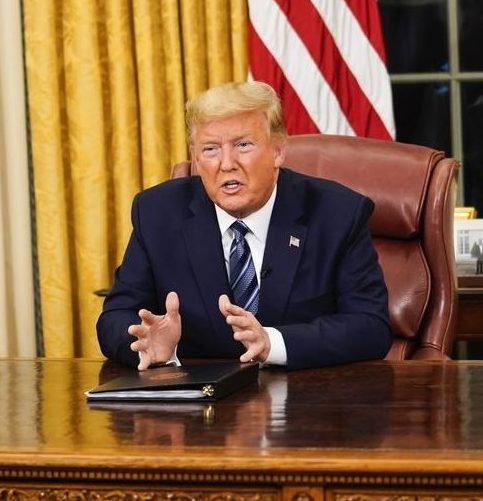 President Donald Trump announced a travel ban  from parts of Europe in a televised address