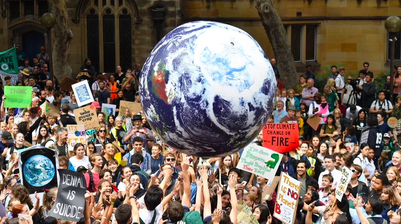 Climate change protesters in Australia