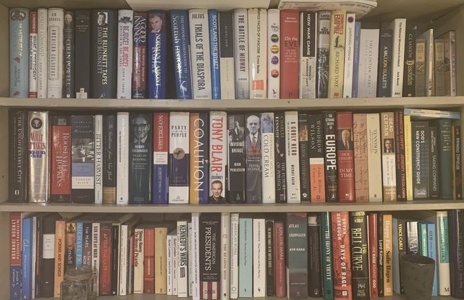 Michael Gove's bookshelf. Credit: Sarah Vine