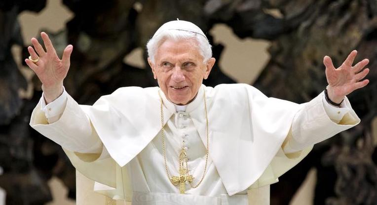 Benedict concludes the weekly general audience in Paul VI Hall at the Vatican in 2013