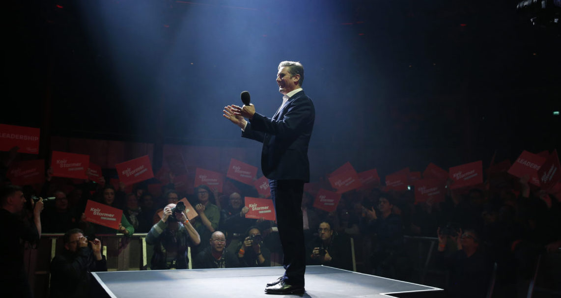  Sir Keir Starmer (pictured) is now ahead of Boris Johnson in the polls. Credit: Getty