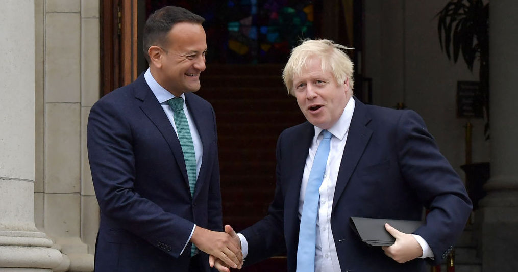 British Prime Minister Boris Johnson meets Irish Taoiseach Leo Varadkar in Dublin, Ireland. Credit: Getty Images