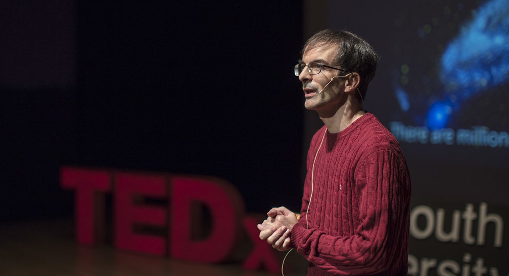 Dr Mike McCulloch delivers a TedX talk at Plymouth University