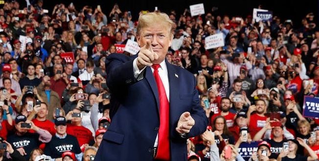 Donald Trump stages a rally in Ohio, USA