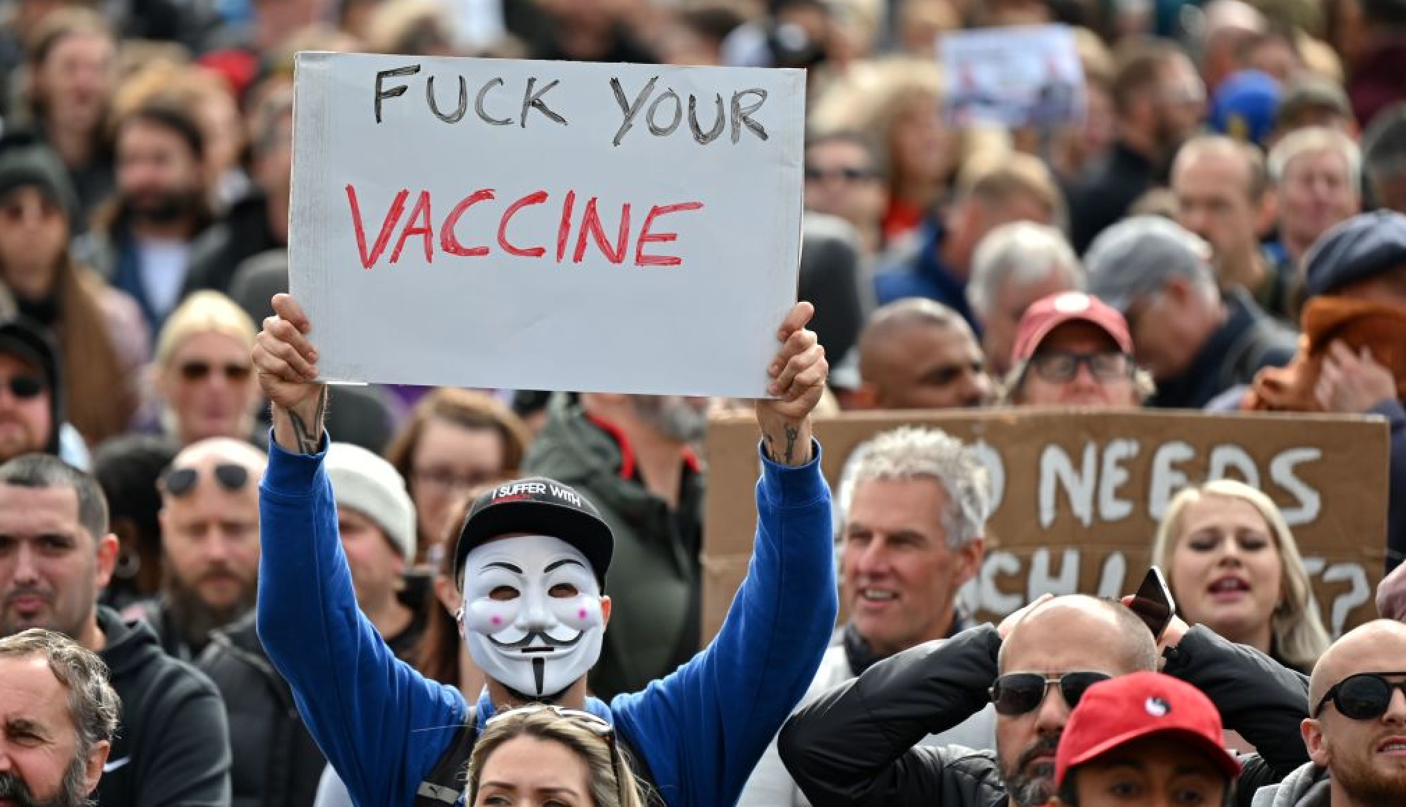 Having a jab at it: an antivaxxer demonstration in London