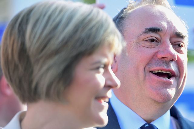 Alex Salmond is still looming over Nicola Sturgeon. (Photo by Jeff J Mitchell/Getty Images)
