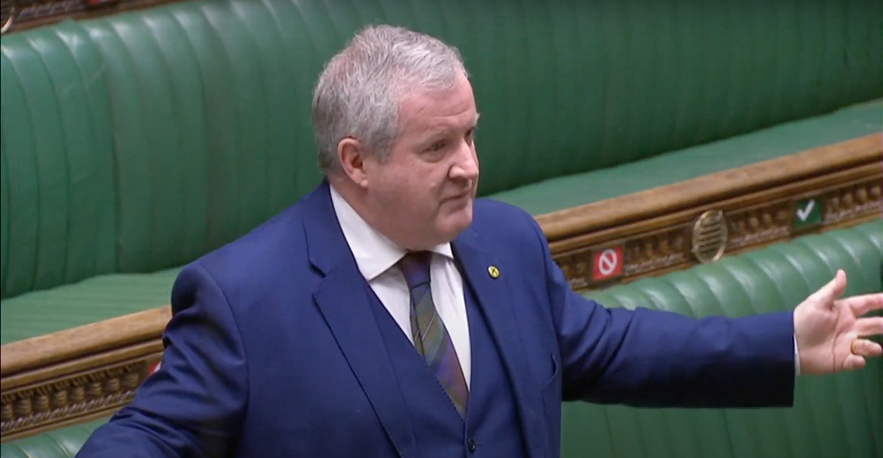 SNP leader Ian Blackford delivering his less than accurate account in the Commons today. Credit: Parliament