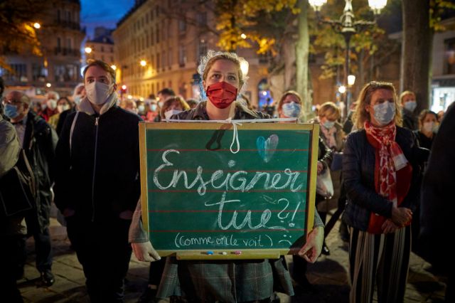 'Teaching kills!?' Credit: Kiran Ridley/Getty Images