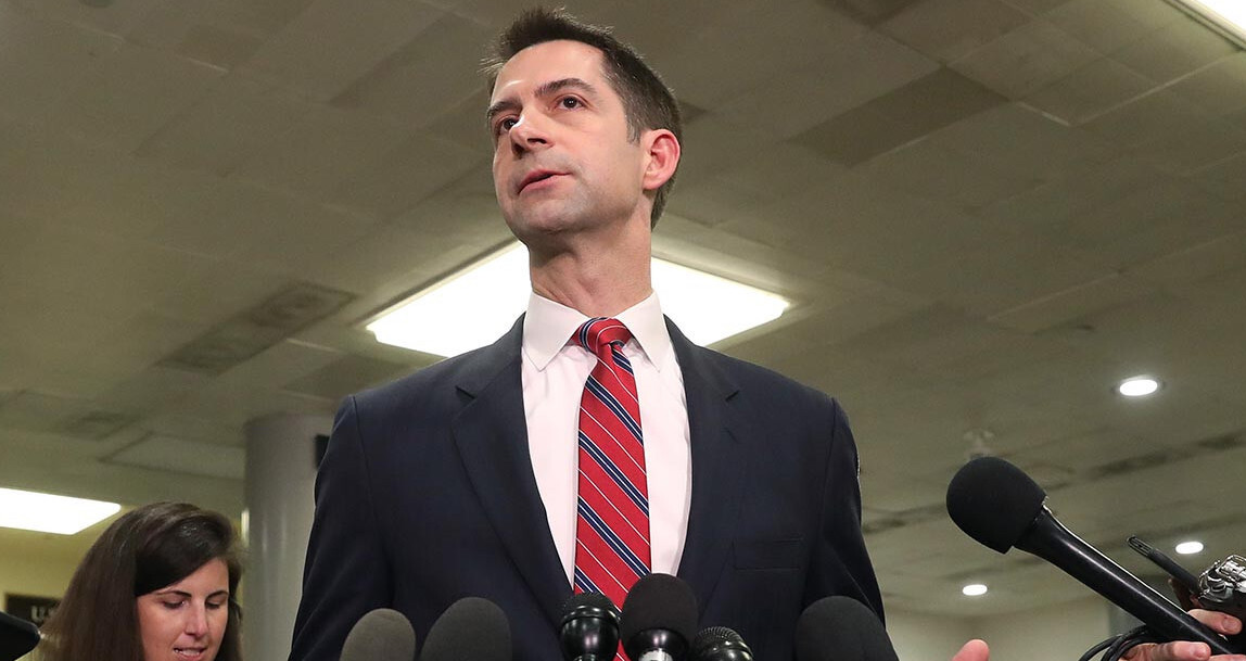 Sen. Tom Cotton is sticking to his law and order message