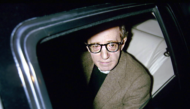 Woody Allen at the courthouse where he answered Farrow's allegations the first time round. Credit: Rick Maiman/Sygma via Getty Images