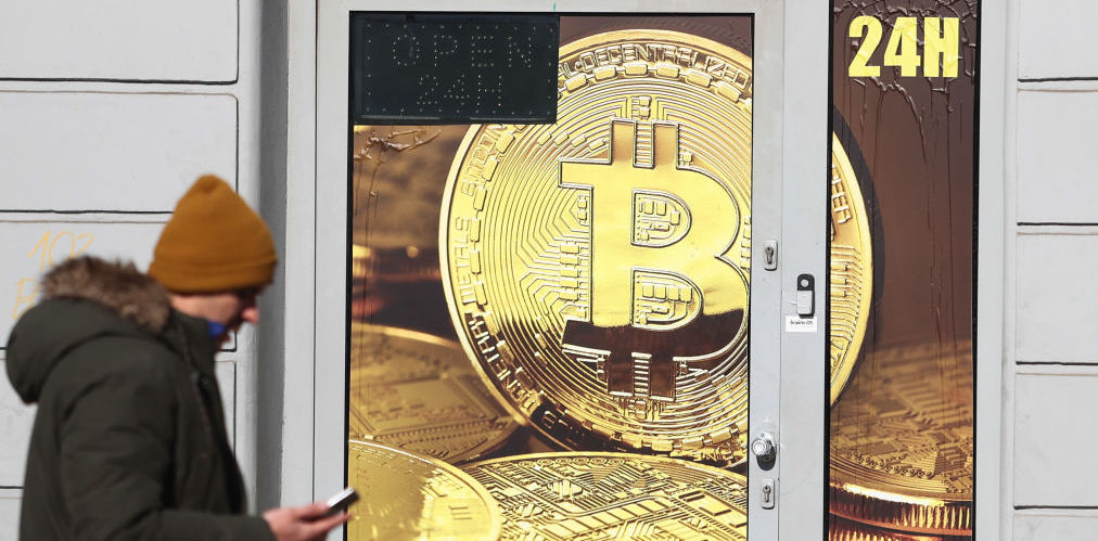 A Bitcoin exchange shop in Krakow, Poland. Credit: Getty