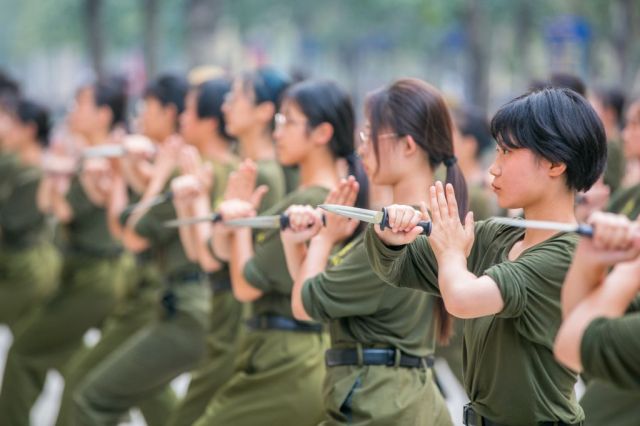 Will the CCP's militaristic values be enough to hold China's millennials together? (Photo by VCG/VCG via Getty Images)