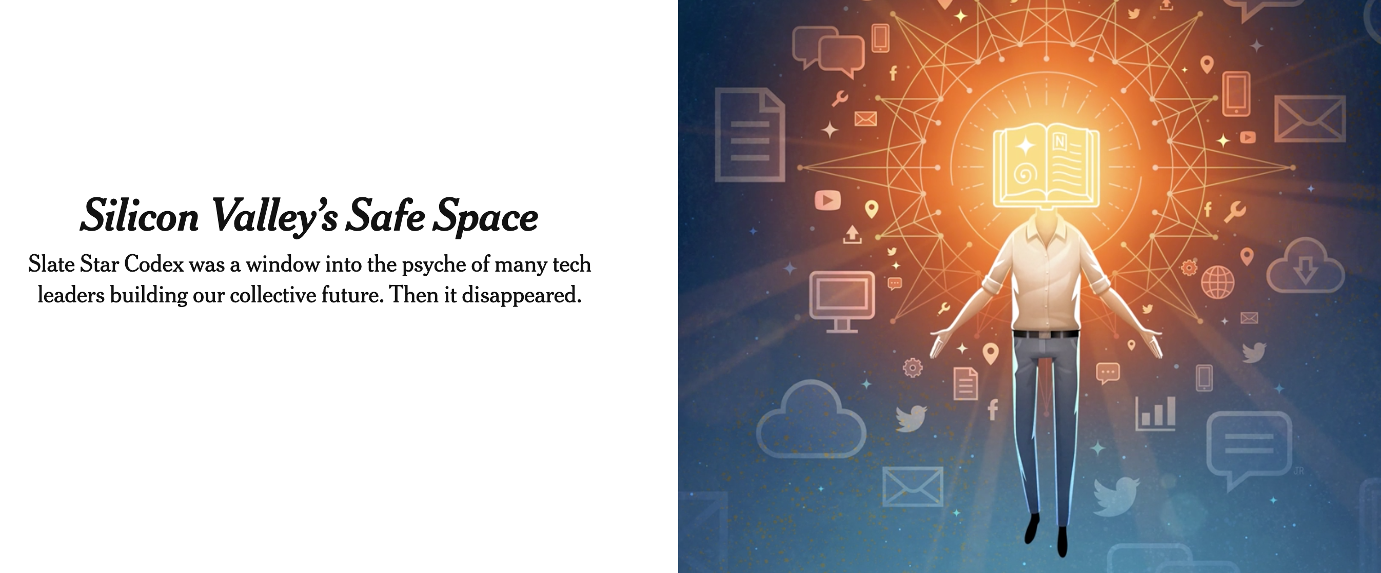 The NYT ran a startlingly partial and falsehood-adjacent hit-piece on Scott Alexander. Credit: NYT