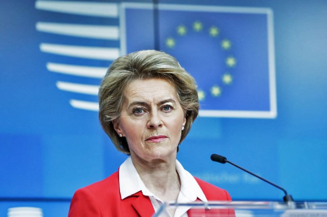 Did she put 'ever-closer union' ahead of the health of Europeans? (Photo by Aris Oikonomou / AFP) (Photo by ARIS OIKONOMOU/AFP via Getty Images)