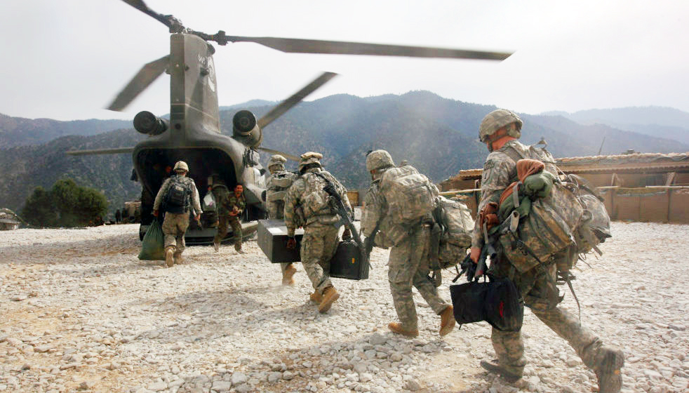 US soldiers in Afghanistan. Credit: Moore/Getty Images