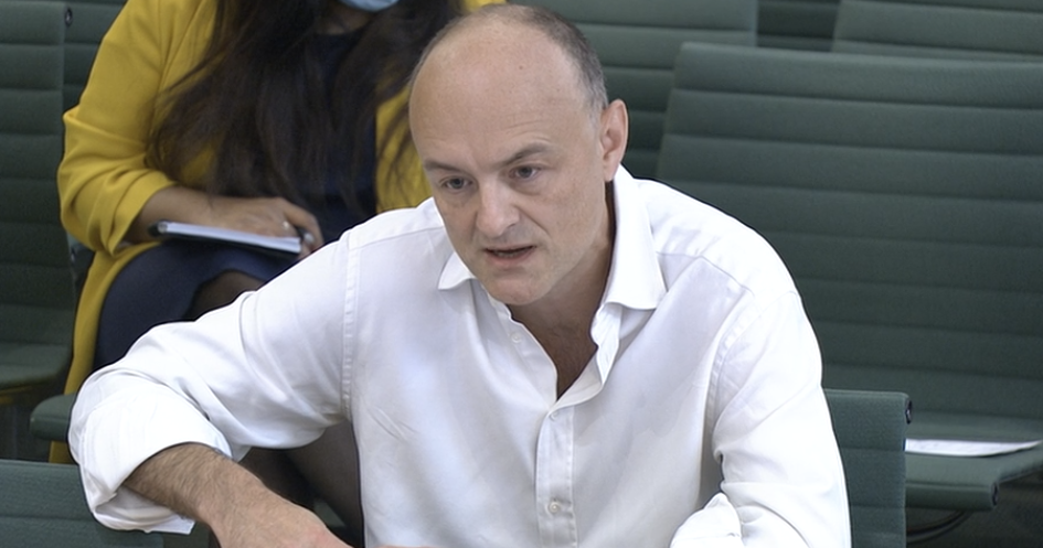 Dominic Cummings gives evidence at today's select committee hearing