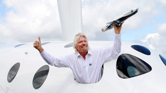 Branson: absolutely loving it. Photo: Chris Ratcliffe/Bloomberg via Getty Images
