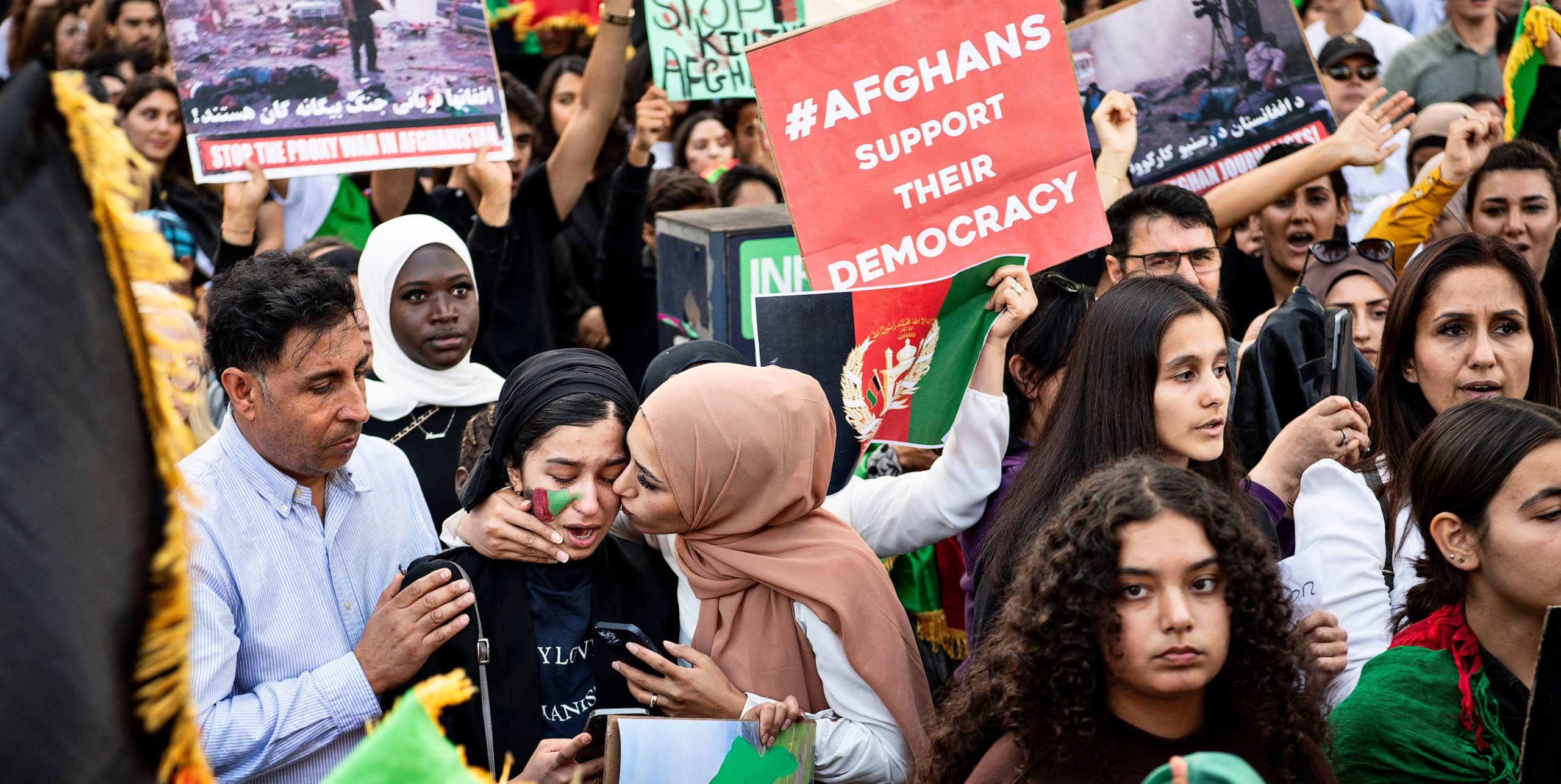 Protesters in Copenhagen, Denmark. Credit: Getty