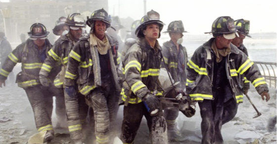 Firefighters on 9/11. Credit: Getty 
