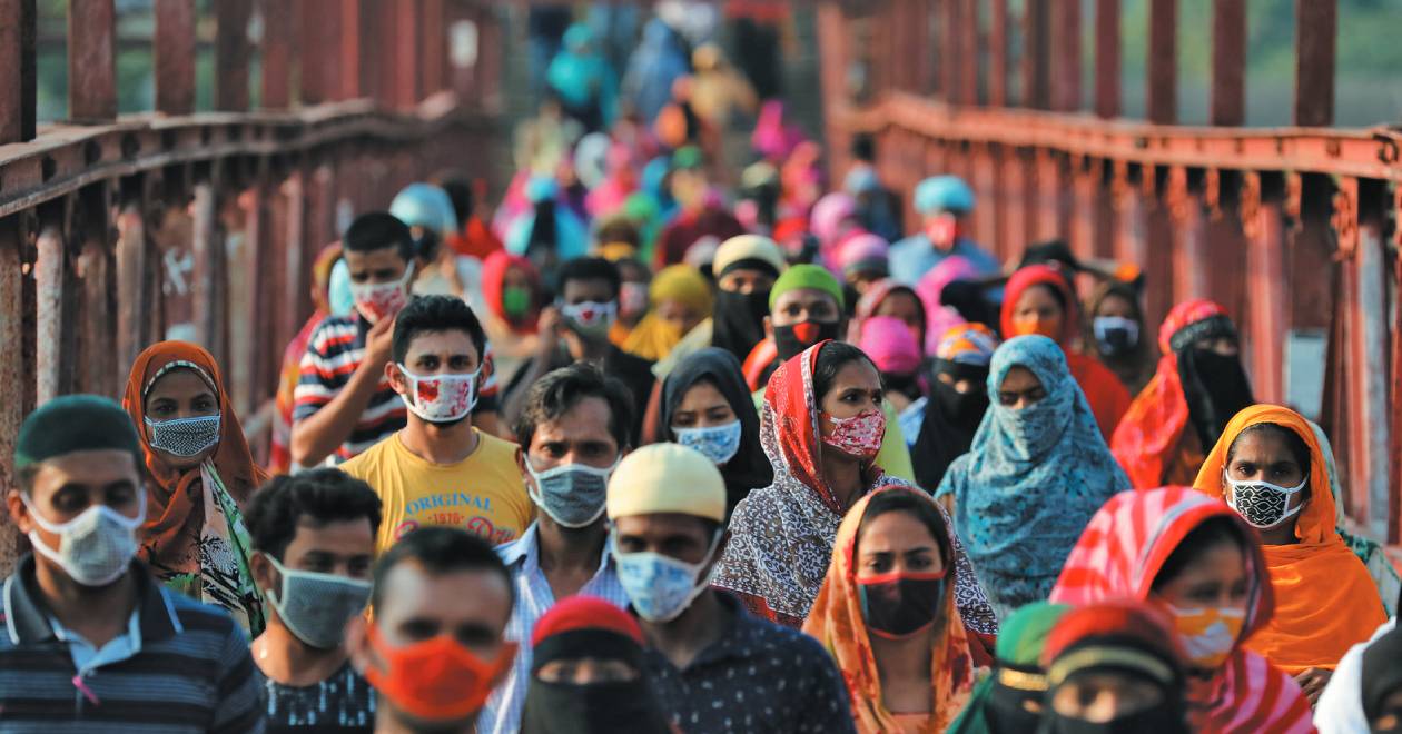 Garment workers in Dhaka, Bangladesh