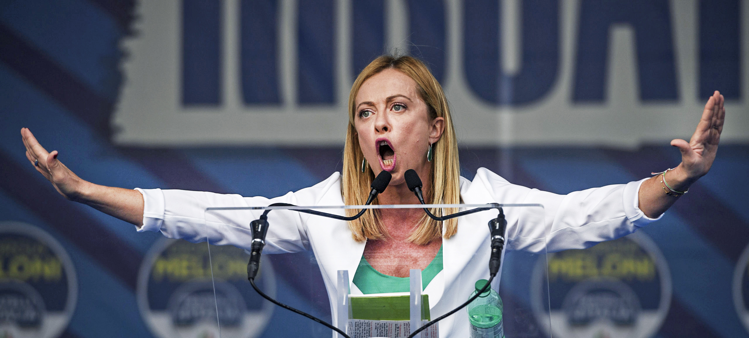 Fratelli d'Italia Leader Giorgia Meloni in Rome. Credit: Getty