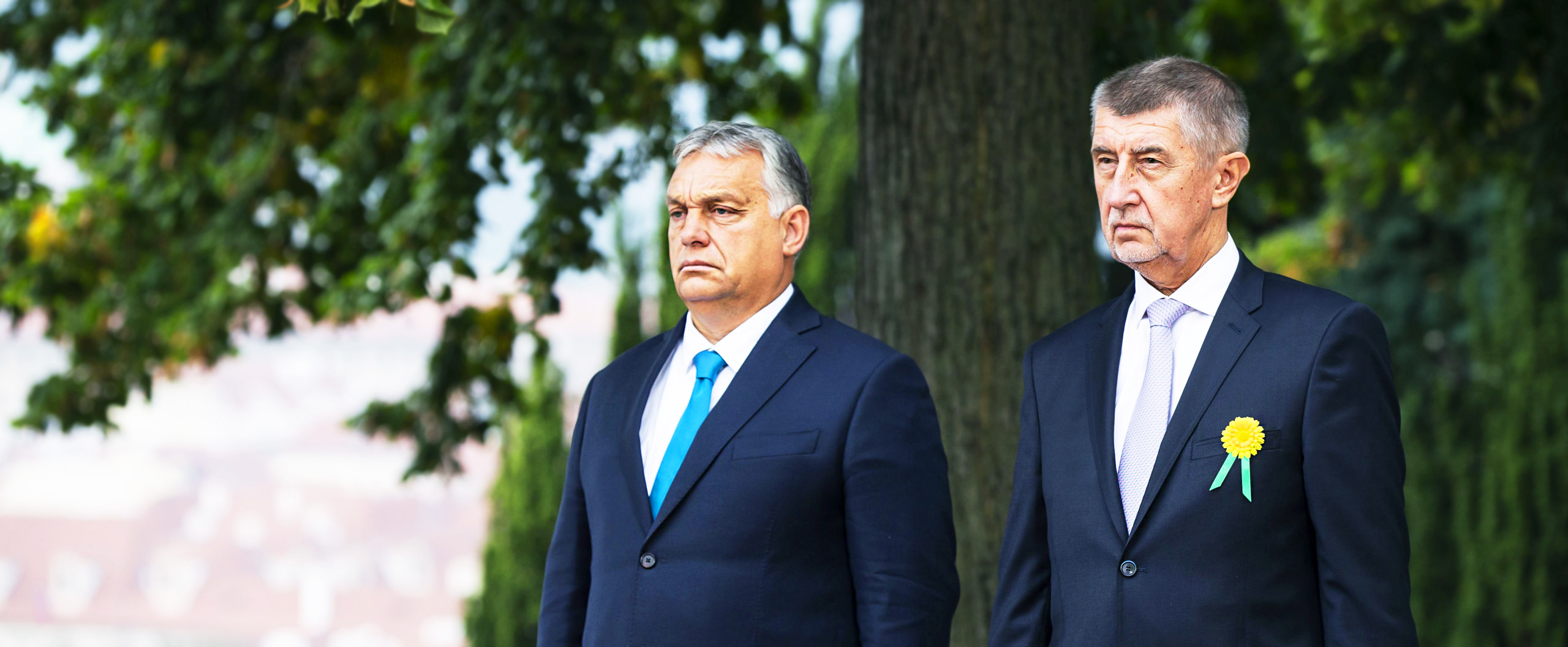 Czech Prime Minister Andrej Babis (R) and his Hungarian counterpart Viktor Orban. Credit: Getty