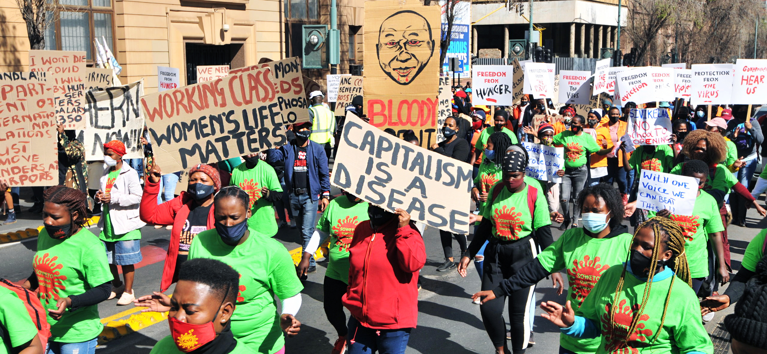 Workers protest in Gauteng province in August