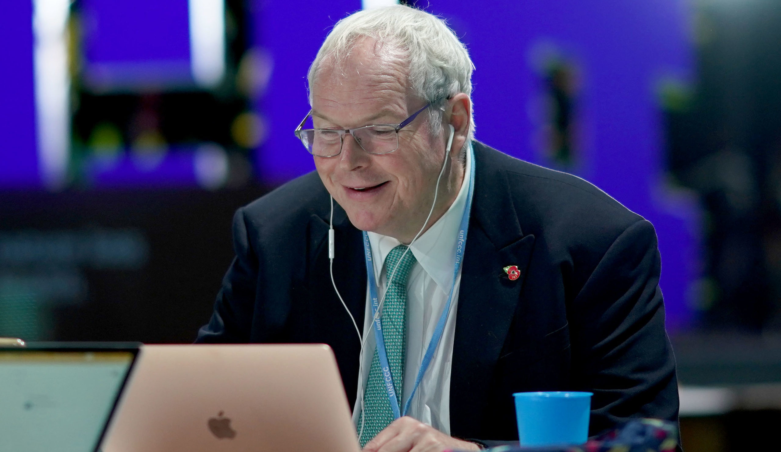 Adam Boulton, seen here searching his own name on Twitter. (Photo by Ian Forsyth/Getty Images)