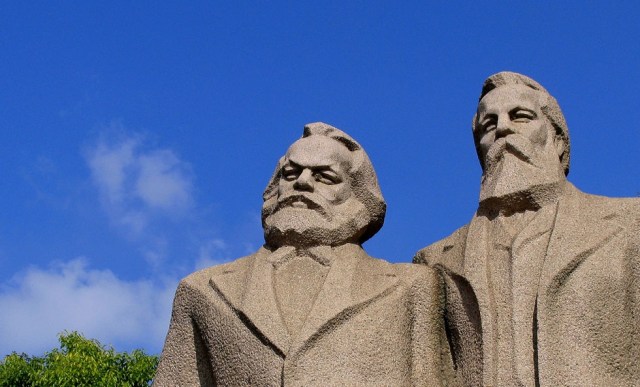 Karl Marx and Friedrich Engels in Shanghai, China.