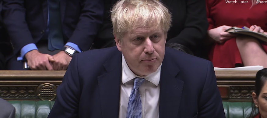 Boris Johnson in the Commons today