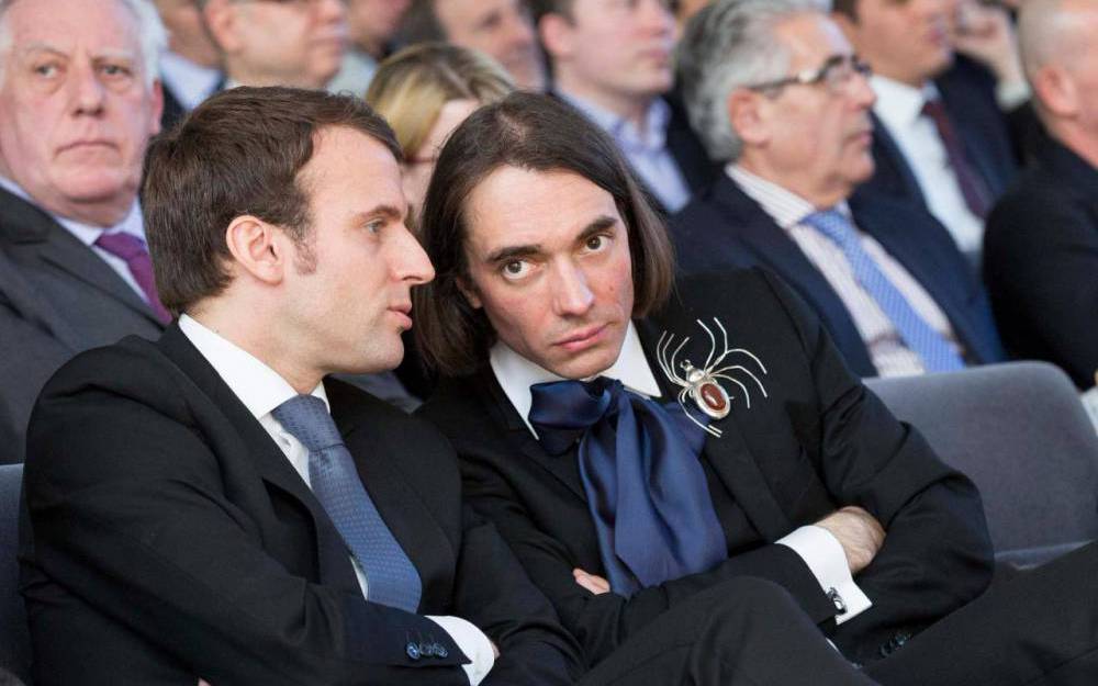 Emmanuel Macron and  mathematician Cédric Villiani