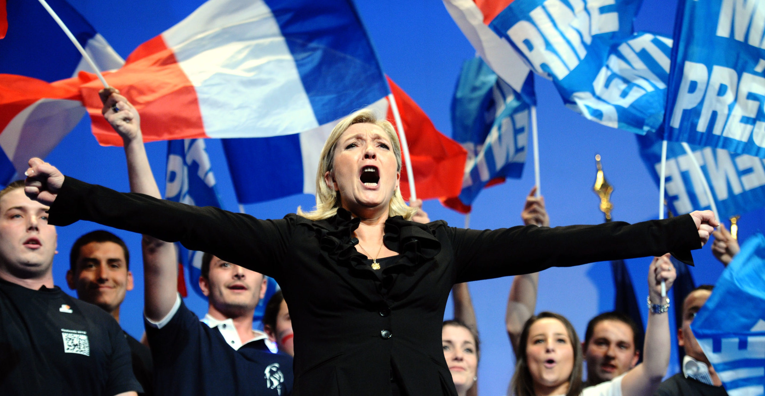 Le Pen has won the support of France's youth. Credit: Getty
