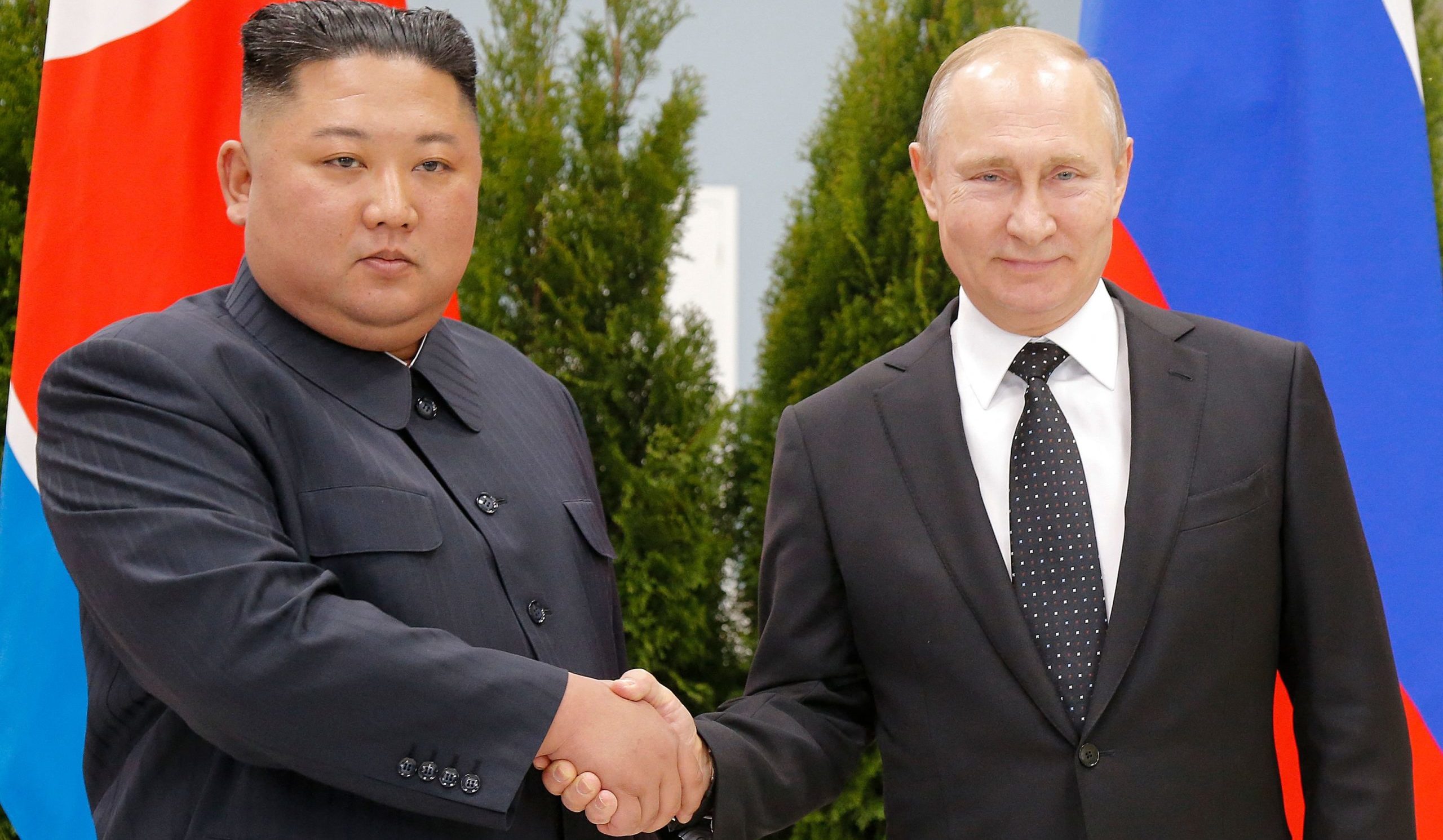 Two rogues. (Photo by Alexander Zemlianichenko / POOL / AFP) (Photo by ALEXANDER ZEMLIANICHENKO/POOL/AFP via Getty Images)