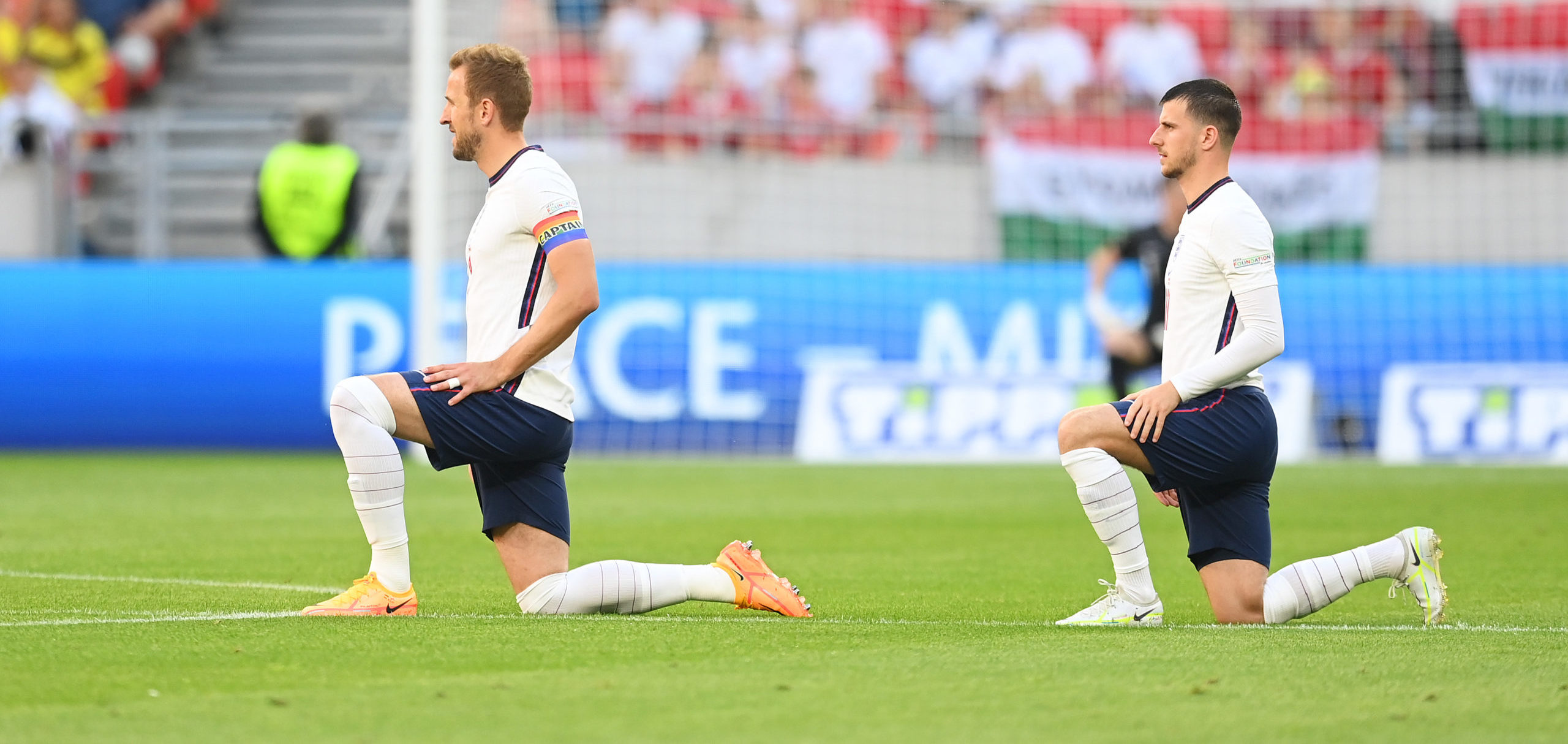Kneeling their way to a thrashing last night. (Photo by Michael Regan/Getty Images)