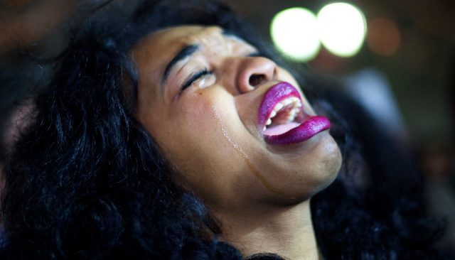 Symptoms of a meltdown include shaking and feelings of terror. Mark Makela/Getty Images