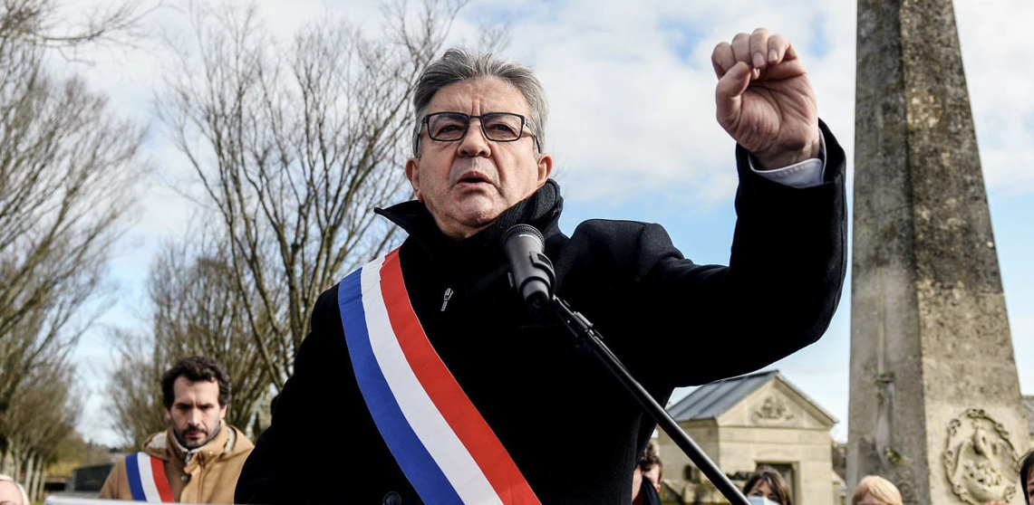 Jean-Luc Mélenchon’s anti-establishment LFI party came second. Credit: Getty
