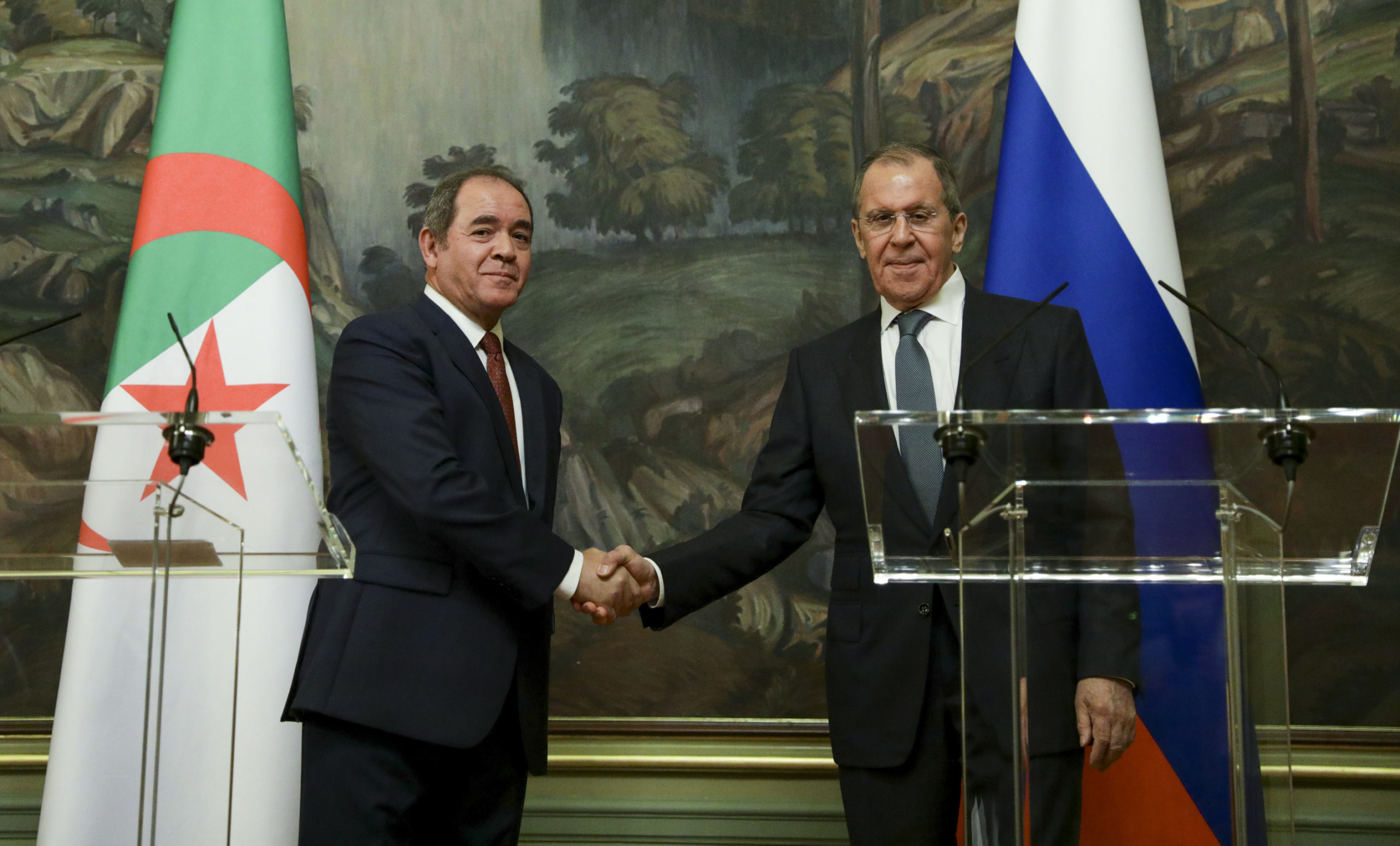 What are they up to (Photo by Russian Foreign Ministry Press Office/Handout/Anadolu Agency via Getty Images)