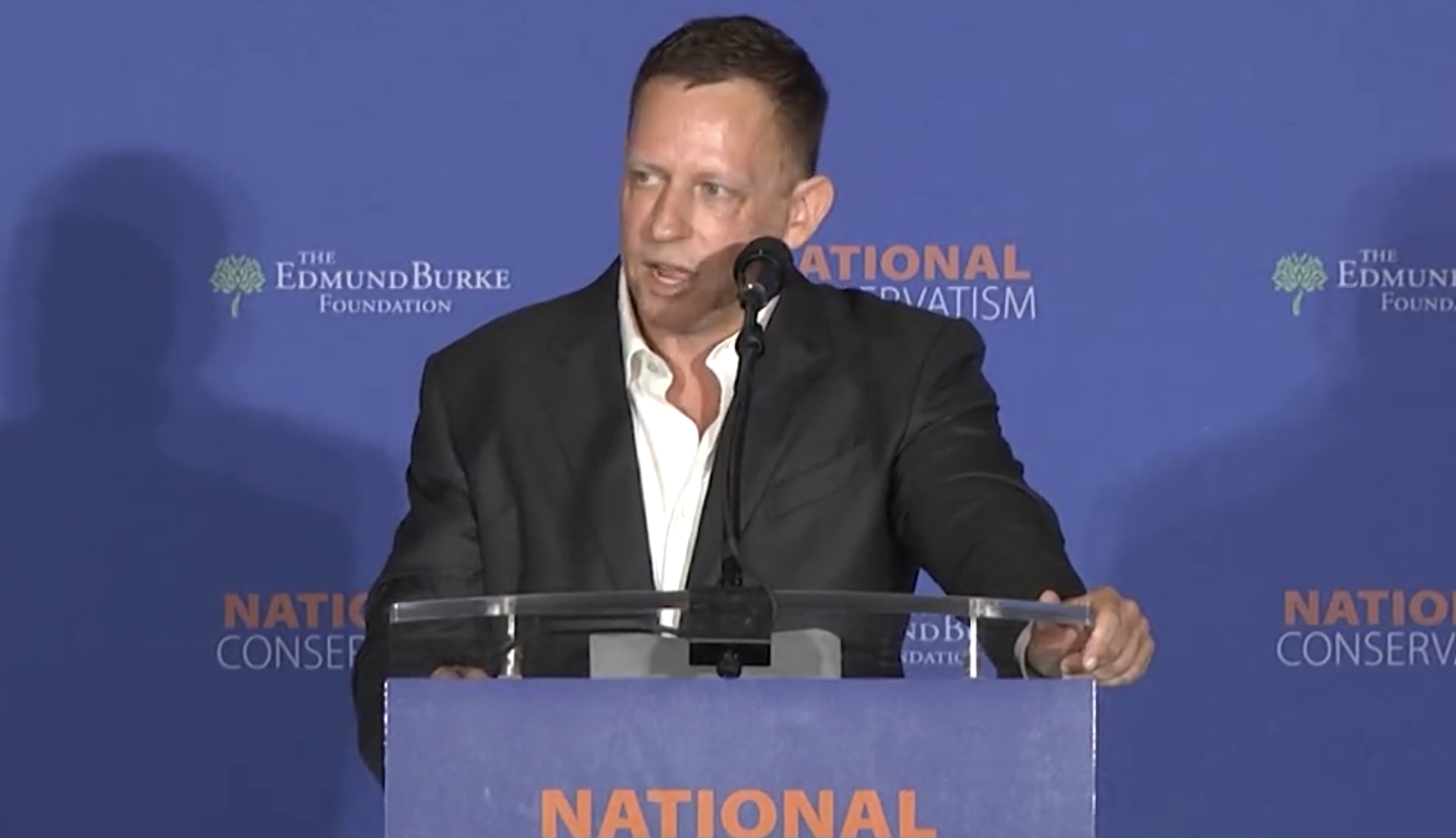 Peter Thiel delivered a typically contrarian speech at the NatCon conference