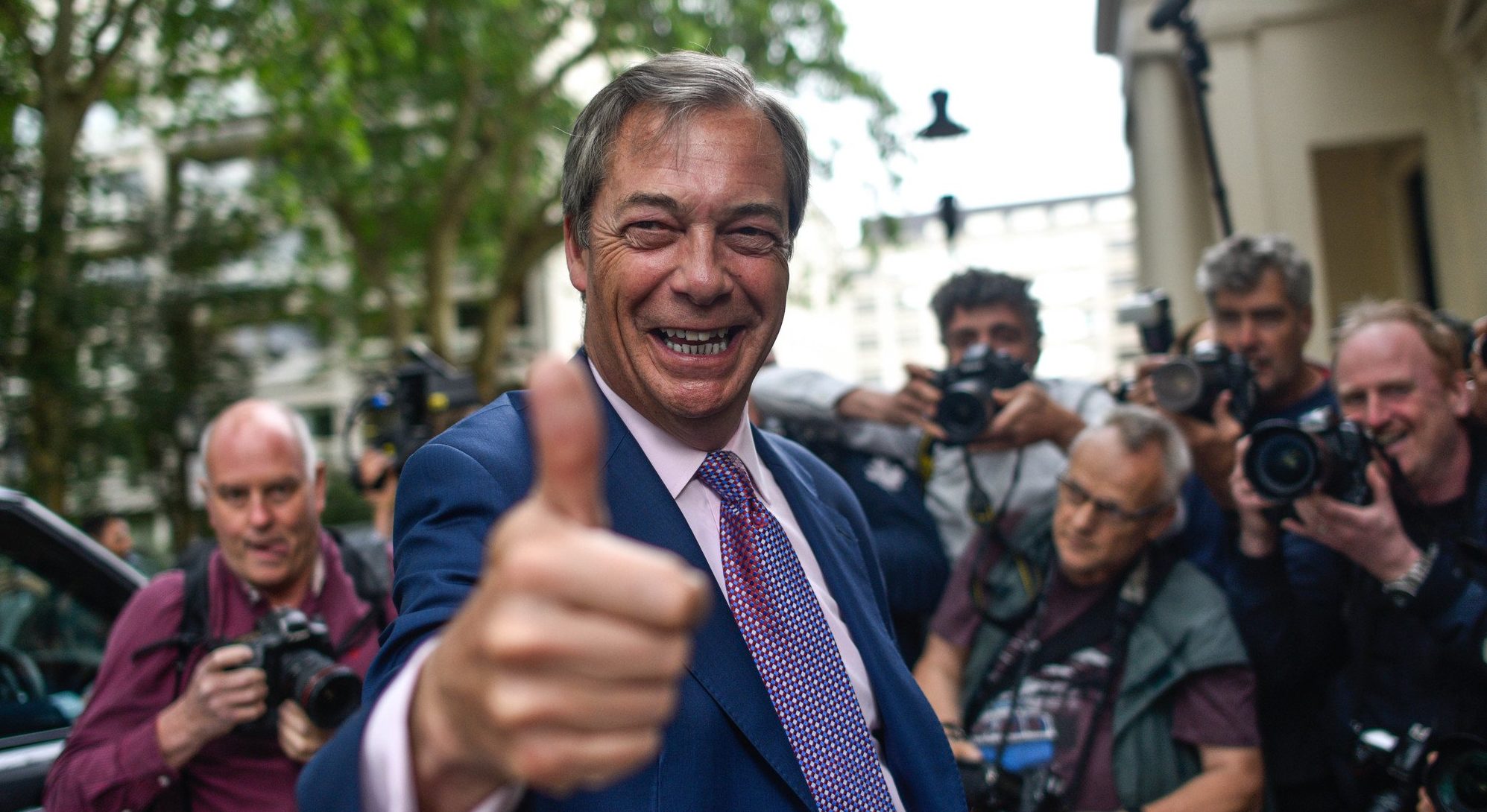 Brits can't barrage the Farage. Credit: Getty