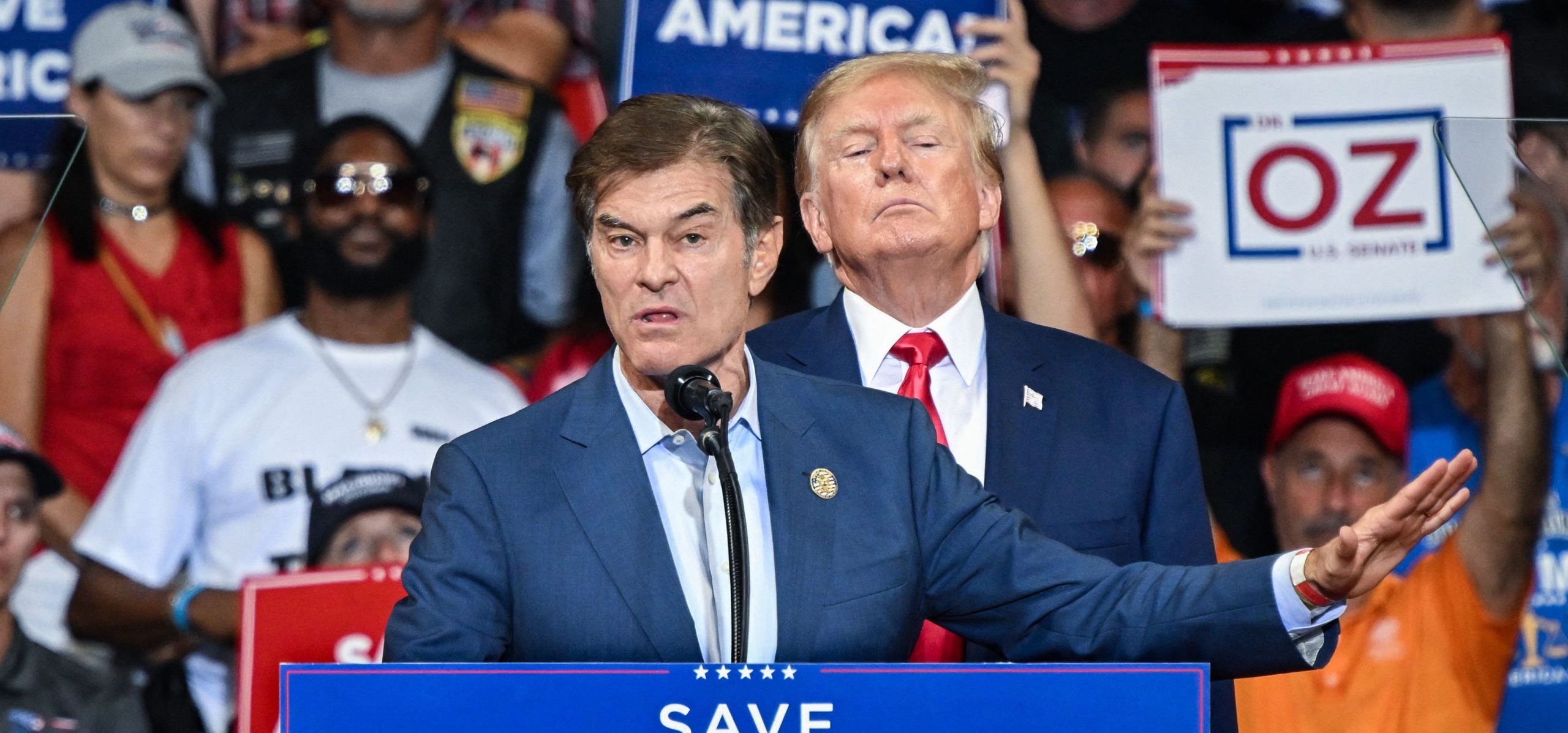Mehmet Oz stumps for Trump. Credit: Getty