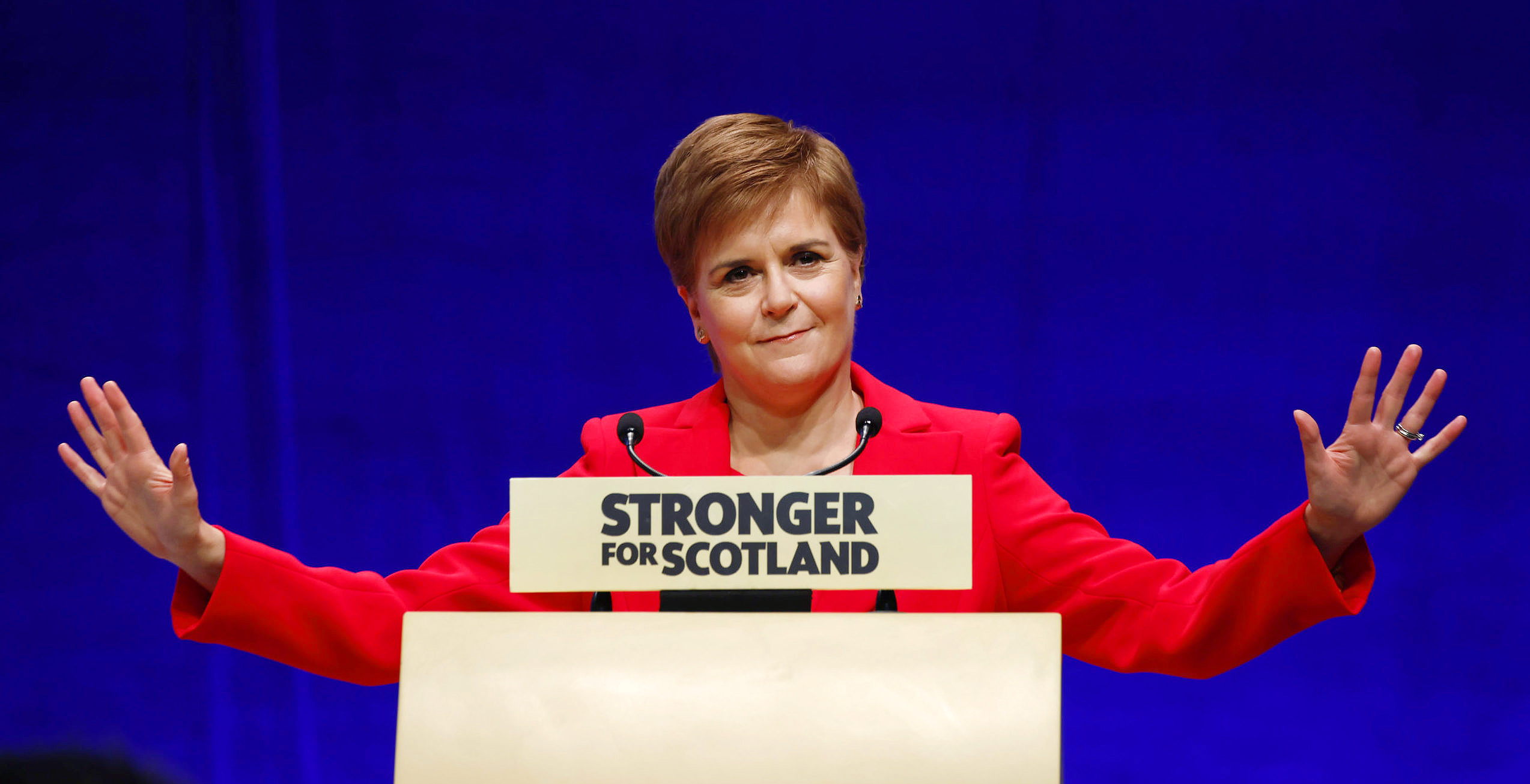 Nicola Sturgeon speaks at the SNP conference.