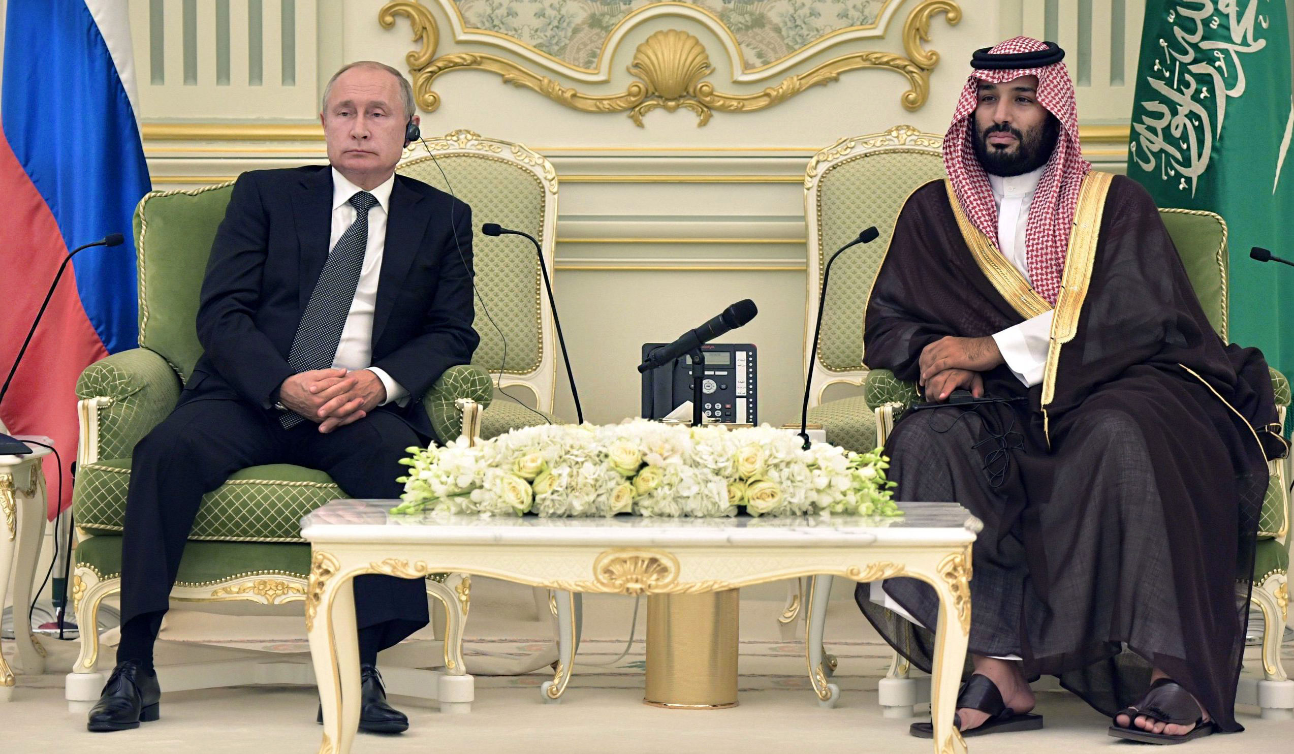 Vladimir Putin and Mohammed bin Salman